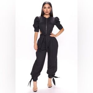 Fashion Nova Mia Utility Jumpsuit